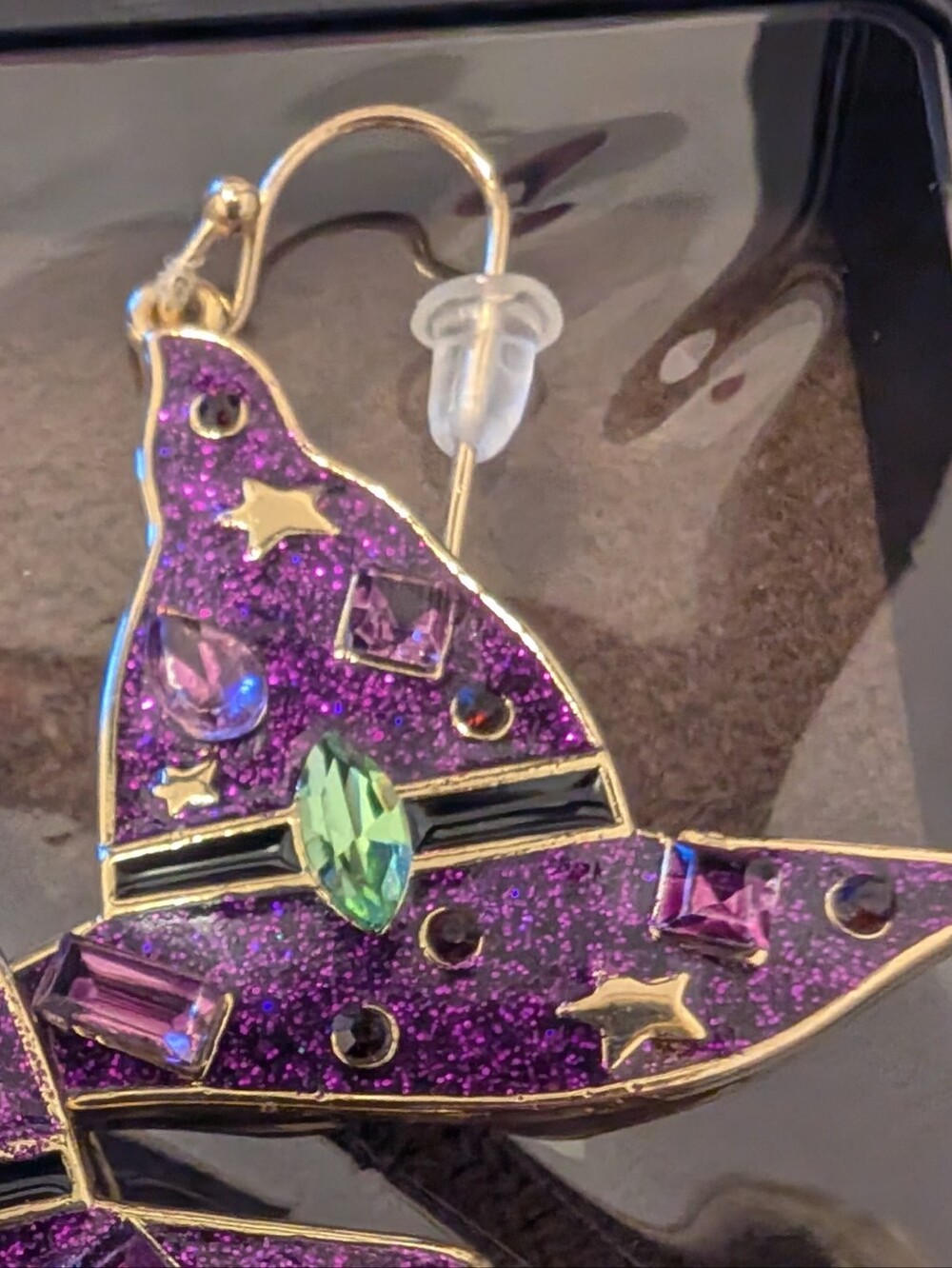 Halloween Witch hat Earrings New In Case - Picture 2 of 2